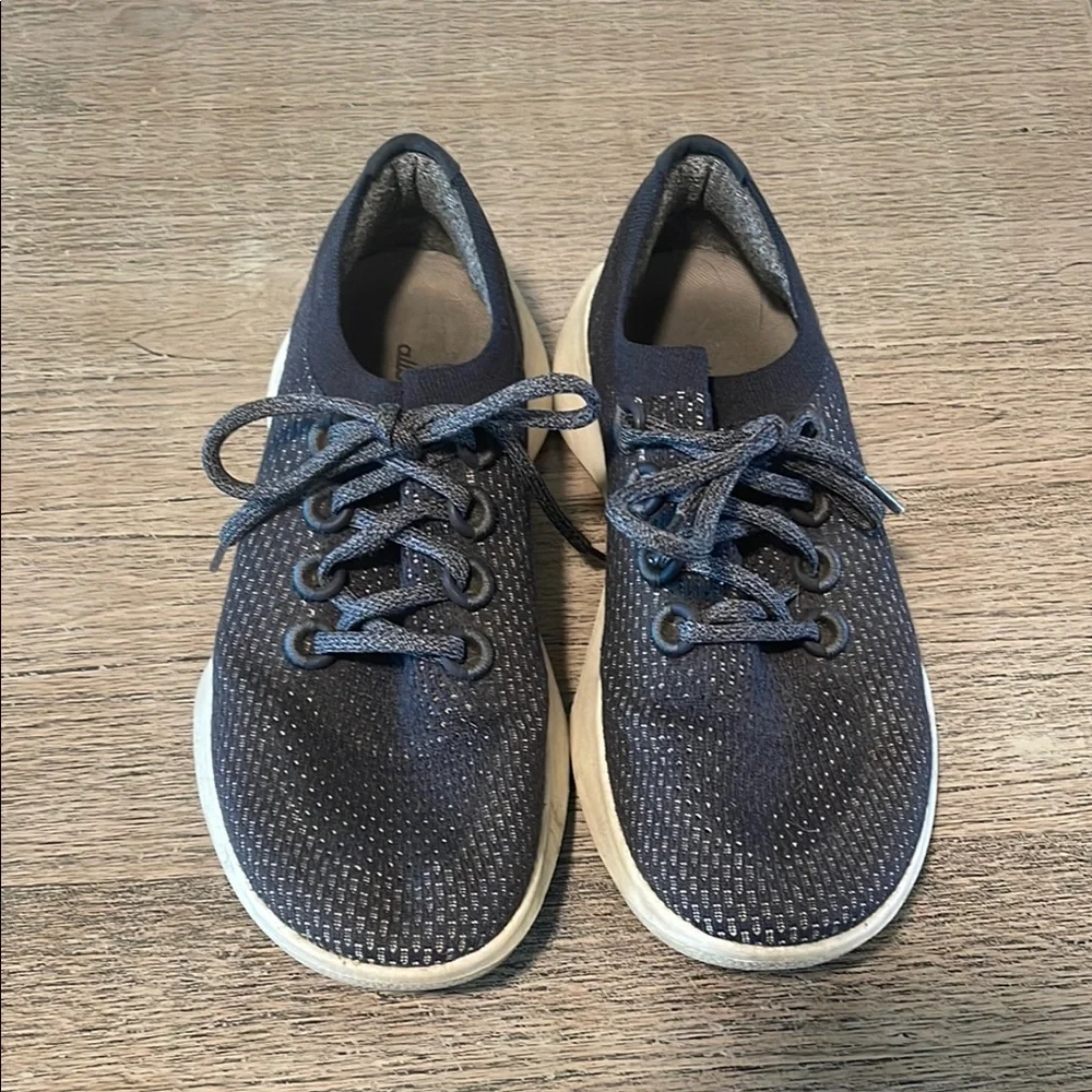 Allbirds Tree Dasher Dark Blue Knit Sneakers Men's Size 9